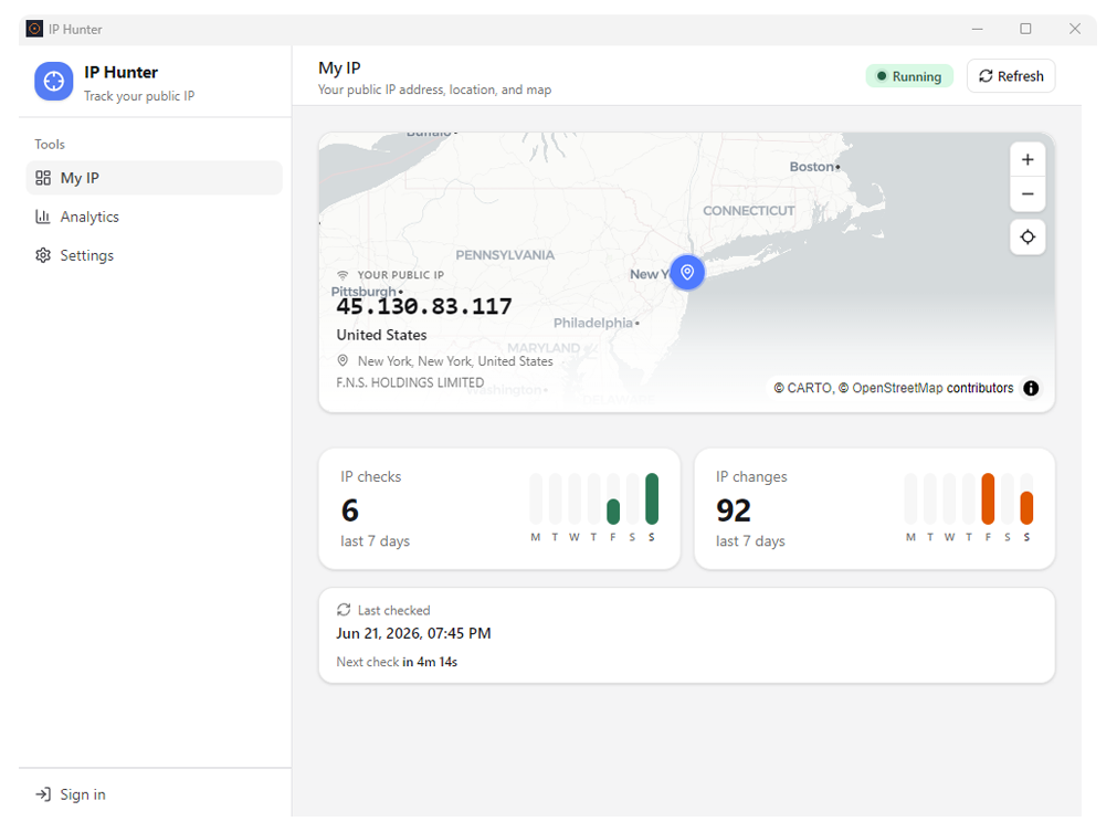 IP Hunter desktop app